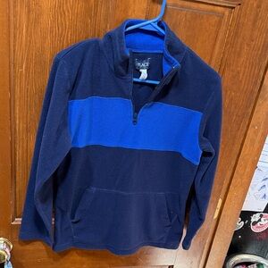 Place BOY Zip-Up Sweater in Navy and Royal Blue